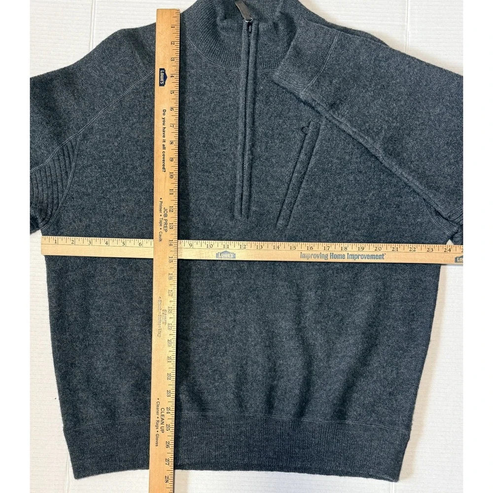 SIMMS FISHING - Men's Wool Pullover Sweater - Gray Half Zip - Large